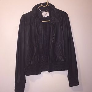 Madonna (H&M) Leather Bomber Jacket